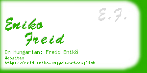eniko freid business card